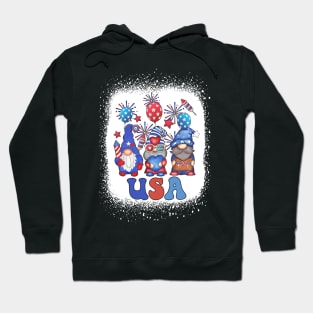 4th Of July Patriotic Gnomes Sunglasses American Fireworks Hoodie